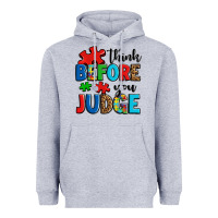 Think Before You Judge Heavyweight Hoodie | Teevron