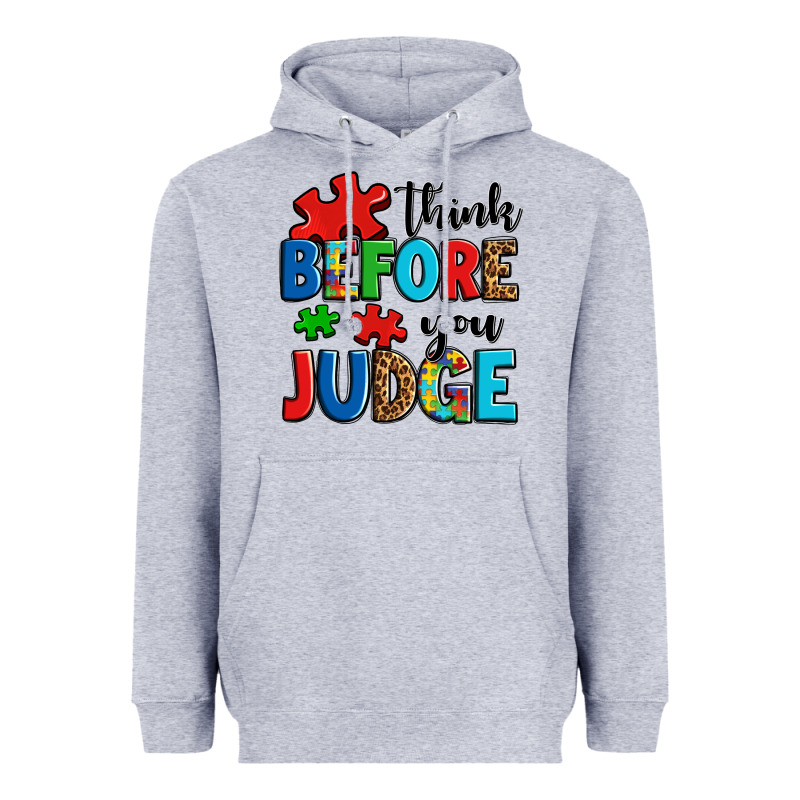 Think Before You Judge Heavyweight Hoodie by OliviaCreatesArt | Teevron