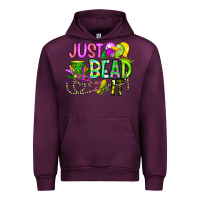 Mauve Wine Just Bead it Urban Hoodie - CowhideDigitalArt