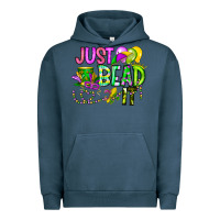 Pigment Midnight Navy Just Bead it Urban Hoodie - CowhideDigitalArt