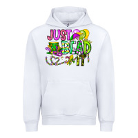 White Just Bead it Urban Hoodie - CowhideDigitalArt