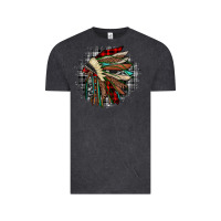 Vintage Black indian headdress Vintage Tee - JahusDesignShop