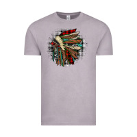 Vintage Zinc indian headdress Vintage Tee - JahusDesignShop