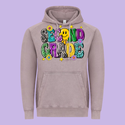 Second Grade Vintage Hoodie Designed By Nancycooperartshop