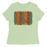 Matcha leopard gemstone brushstroke Ladies Tee - AdoDesignShop