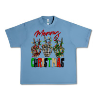 Pebble Blue Merry Christmas skeleton hands Urban Heavy Tee - NancyCooperArtShop