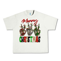 Pistachio Merry Christmas skeleton hands Urban Heavy Tee - NancyCooperArtShop