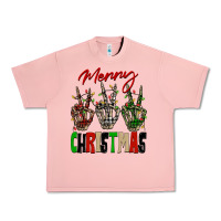 Salmon Merry Christmas skeleton hands Urban Heavy Tee - NancyCooperArtShop