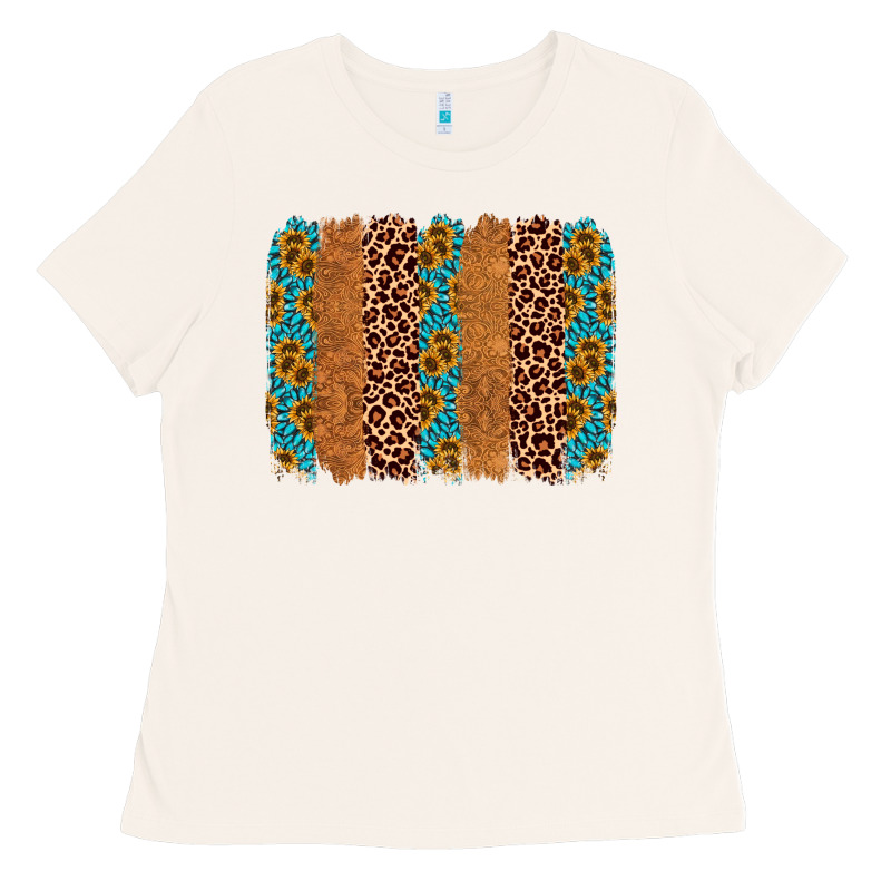 Leopard Gemstone Brushstroke Ladies Tee by AdoDesignShop | Teevron