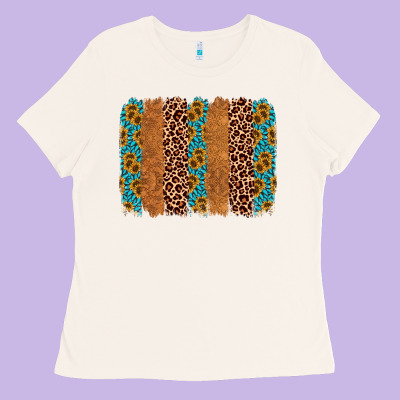 Leopard Gemstone Brushstroke Ladies Tee Designed By Adodesignshop