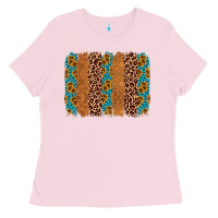 Bubblegum Pink leopard gemstone brushstroke Ladies Tee - AdoDesignShop
