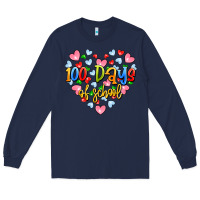 Navy 100 days of school Long Sleeve Tee - Artiststas