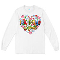 White 100 days of school Long Sleeve Tee - Artiststas
