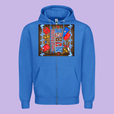 American Nurse Zipper Hoodie Designed By Tumblerdesignbyshophia