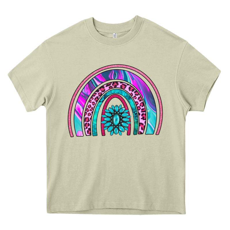 Rainbow And Gemstone Heavy Core Tee by AdoDesignShop | Teevron