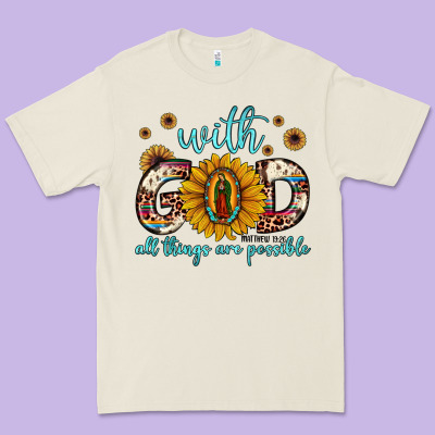 With God All Things Are Possible Matthew 19 26 Premium Tee Designed By Jahusdesignshop