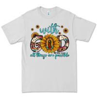 Dove Grey with god all things are possible matthew 19 26 Premium Tee - JahusDesignShop
