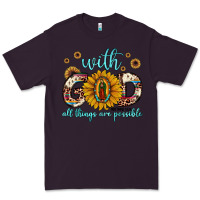 Plum with god all things are possible matthew 19 26 Premium Tee - JahusDesignShop