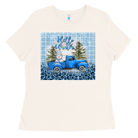 Bone hello winter snowman truck Ladies Tee - AdoDesignShop