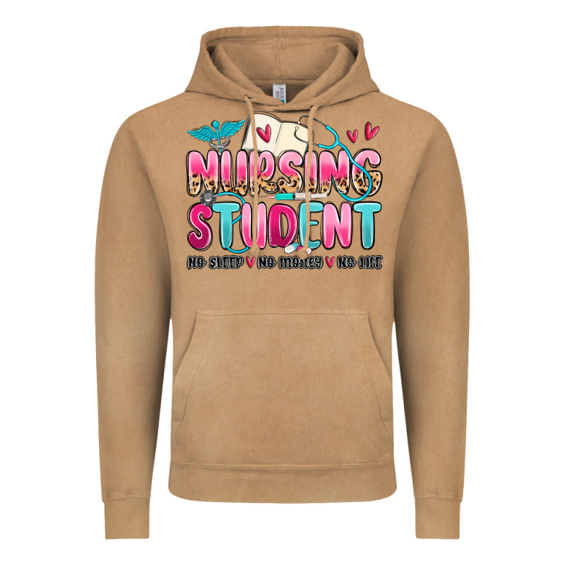Nursing Student No Sleep No Money No Life Vintage Hoodie by MaliasSmallBusiness | Teevron