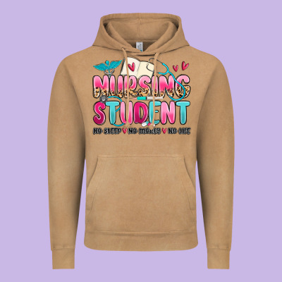Nursing Student No Sleep No Money No Life Vintage Hoodie Designed By Maliassmallbusiness