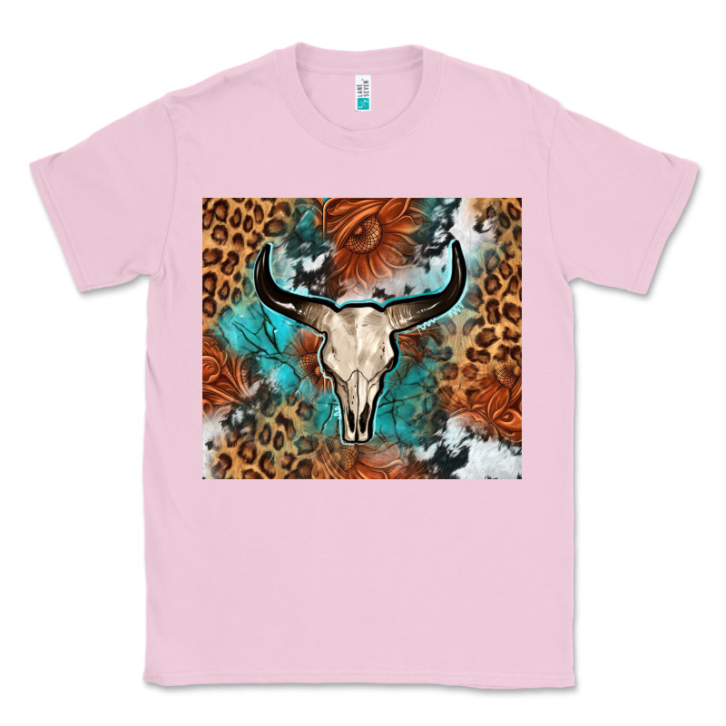 Western With Bull Skull Classic Tee by NancyCooperArtShop | Teevron