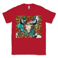 Red Western with bull skull Classic Tee - NancyCooperArtShop