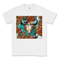 White Western with bull skull Classic Tee - NancyCooperArtShop