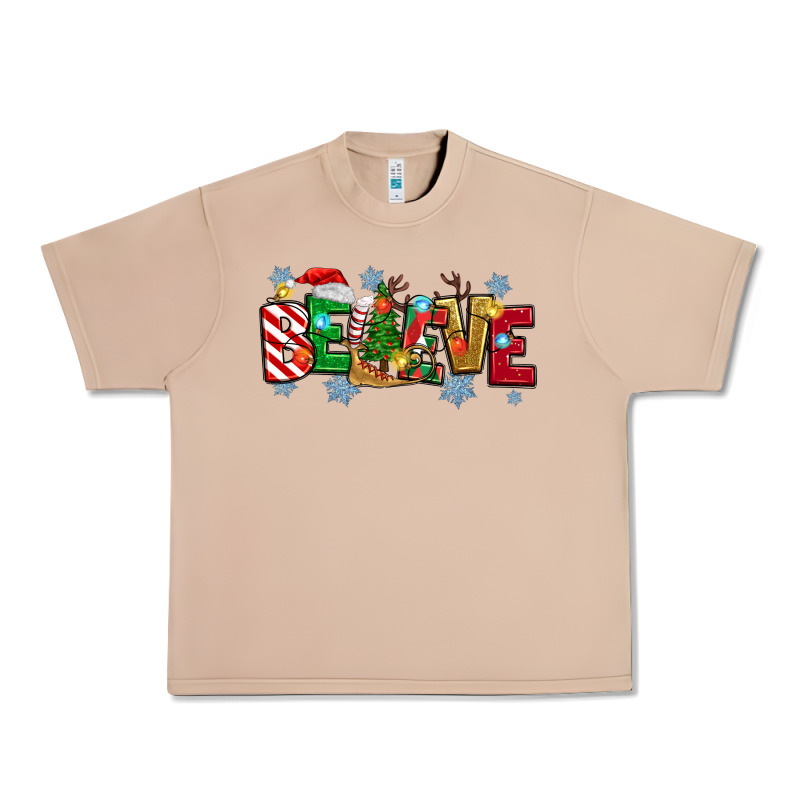 Christmas Believe Urban Heavy Tee by MaliasSmallBusiness | Teevron