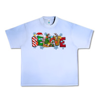 Grape Ice Christmas Believe Urban Heavy Tee - MaliasSmallBusiness