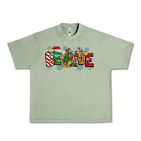 Oil Green Christmas Believe Urban Heavy Tee - MaliasSmallBusiness