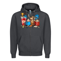 Smoke Hockey coffee cup Zipper Hoodie - HowdyJamesFarm