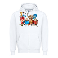 White Hockey coffee cup Zipper Hoodie - HowdyJamesFarm