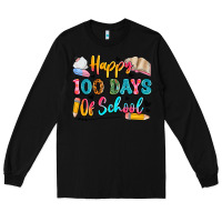 Black happy 100 days of school Long Sleeve Tee - Artiststas