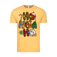 Vintage Mustard ho ho ho with Vintage Tee - MaliasSmallBusiness