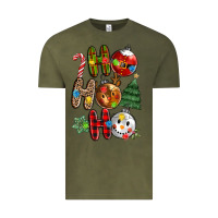 Vintage Olive ho ho ho with Vintage Tee - MaliasSmallBusiness