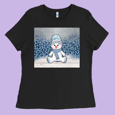 Winter Snowman Ladies Tee Designed By Adodesignshop