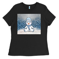 Black winter snowman Ladies Tee - AdoDesignShop