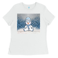 White winter snowman Ladies Tee - AdoDesignShop
