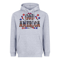 Heather Grey 4 july god bless america western Heavyweight Hoodie - CowCowDesign