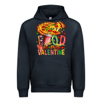 Navy Food Is My Valentine Urban Hoodie - CowhideDigitalArt