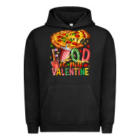 Pigment Black Food Is My Valentine Urban Hoodie - CowhideDigitalArt