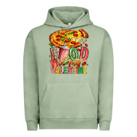 Pigment Oil Green Food Is My Valentine Urban Hoodie - CowhideDigitalArt