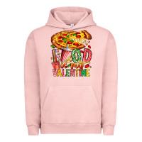 Pigment Salmon Food Is My Valentine Urban Hoodie - CowhideDigitalArt