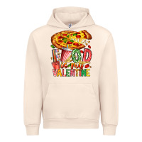 Sandshell Food Is My Valentine Urban Hoodie - CowhideDigitalArt