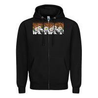 Black cowhide leopard daisies Zipper Hoodie - TumblerDesignByShophia