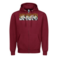 Burgundy cowhide leopard daisies Zipper Hoodie - TumblerDesignByShophia