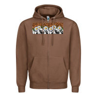 Chestnut cowhide leopard daisies Zipper Hoodie - TumblerDesignByShophia