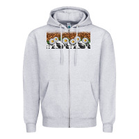 Heather Grey cowhide leopard daisies Zipper Hoodie - TumblerDesignByShophia