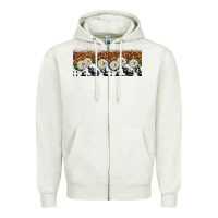 Oatmeal Heather cowhide leopard daisies Zipper Hoodie - TumblerDesignByShophia